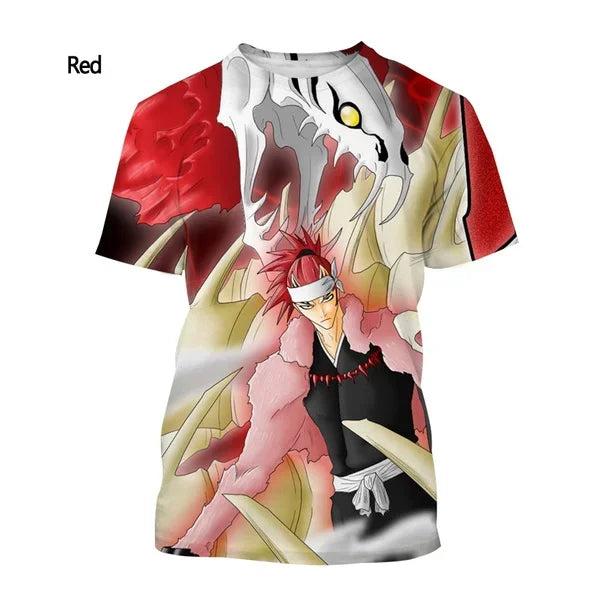 Casual Short-sleeved T-shirt Fashion Men's and Women's Japanese Anime BLEACH Printing T-shirt