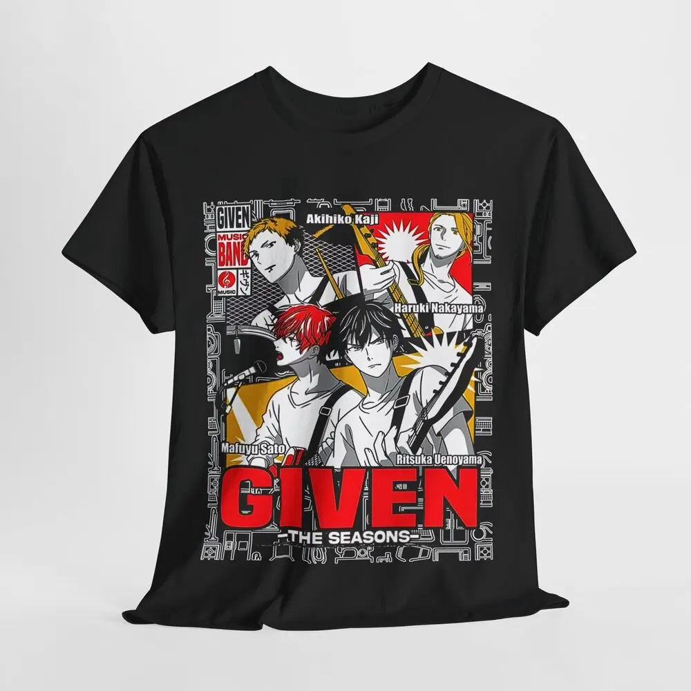 Given Anime T-shirt, Inspired Anime Ritsuka Uenoyama T-shirt Black