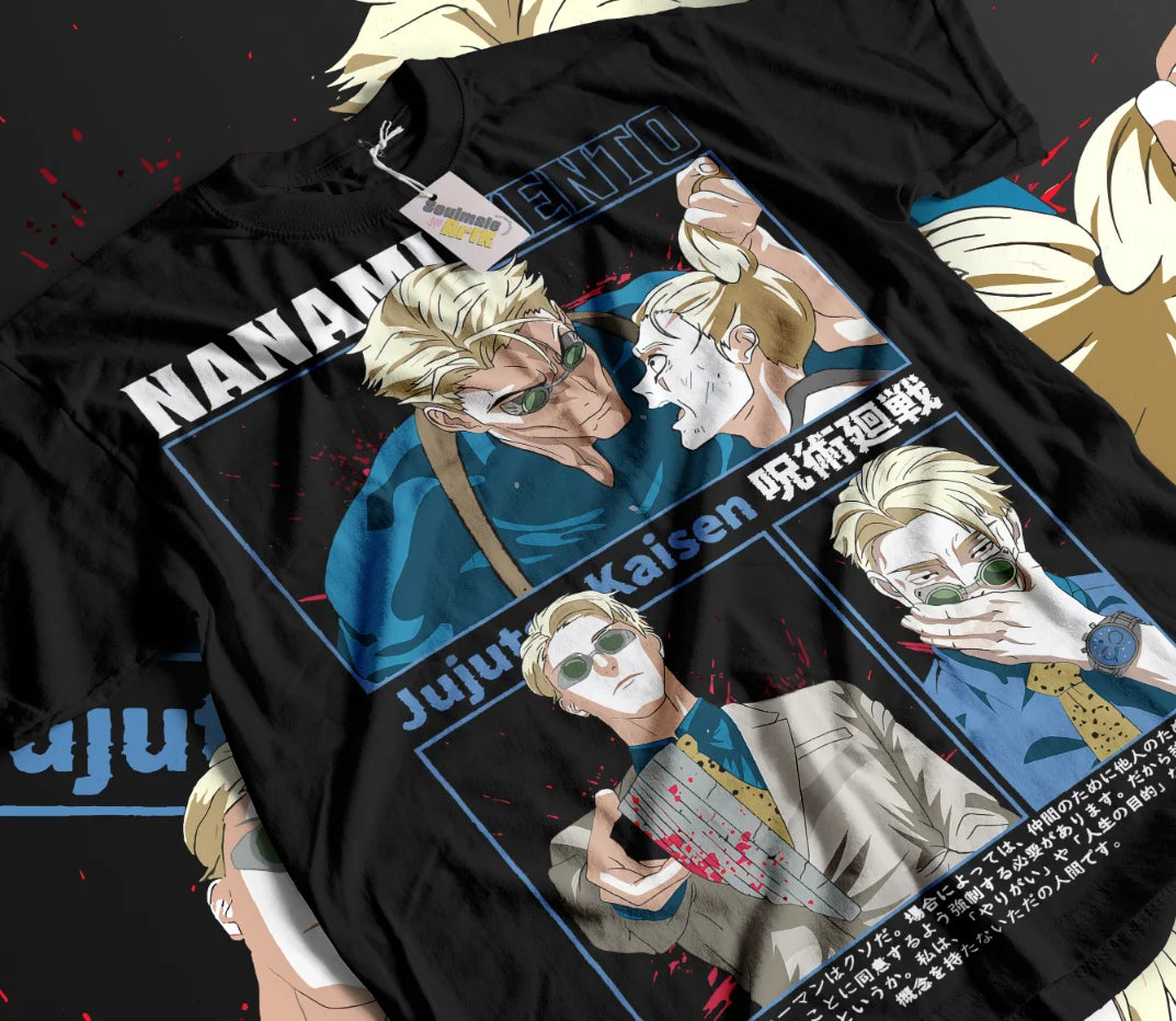 Nanami Kento T-Shirt Jujutsu Kaisen JJK Anime Manga Shirt Soft Tee All Sizes