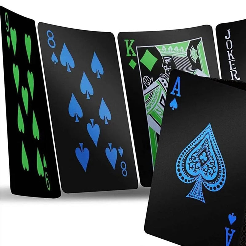 Black blue Playing Card Poker Game Deck red yellow Poker Suit Plastic Magic Waterproof Deck Of Card