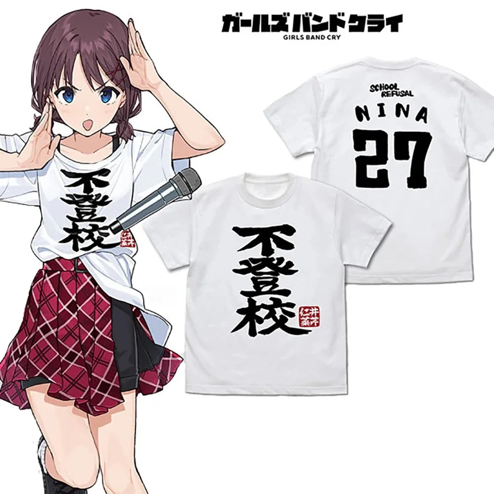 Nina Iseri Graphic T-shirt Japan Anime Girls Band