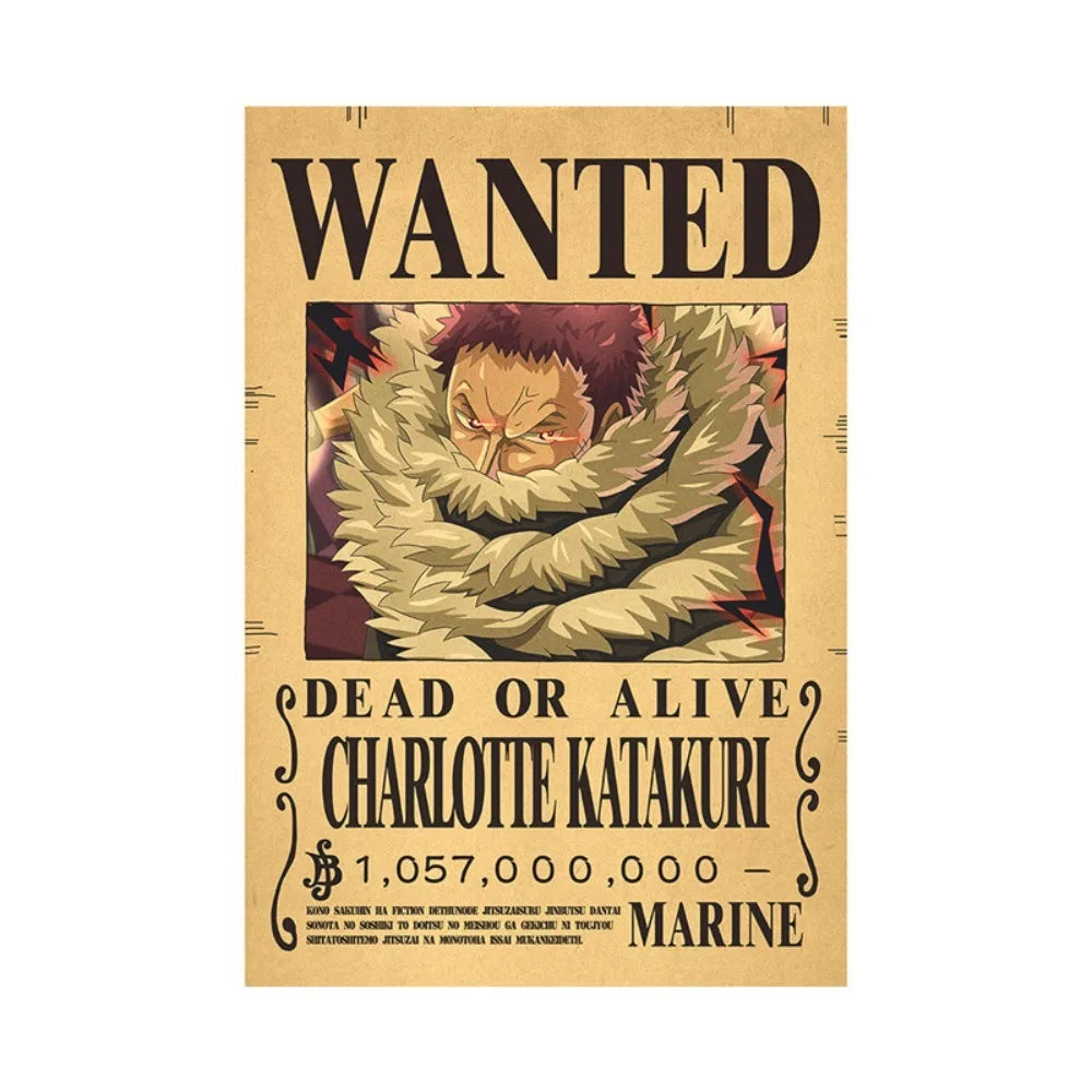 Anime One Piece Bounty Wanted Posters