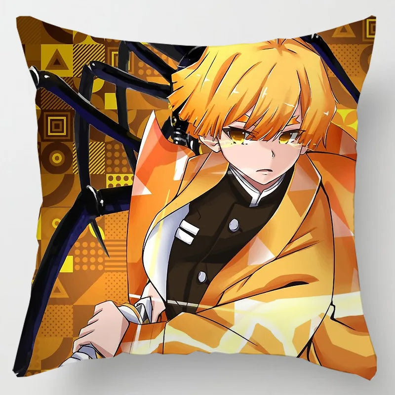 45 * 45CM Demon Slayer Kimetsu No Yaiba Pillowcase Home Decor Sofa