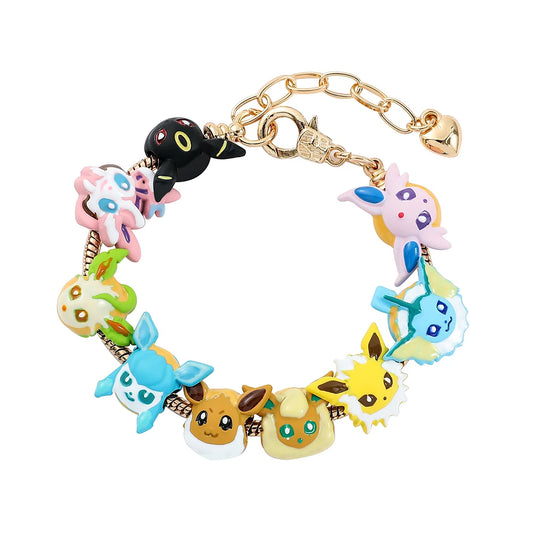 Pokemon Anime Figure Eevee Beads Bracelet Cute Enamel Beaded