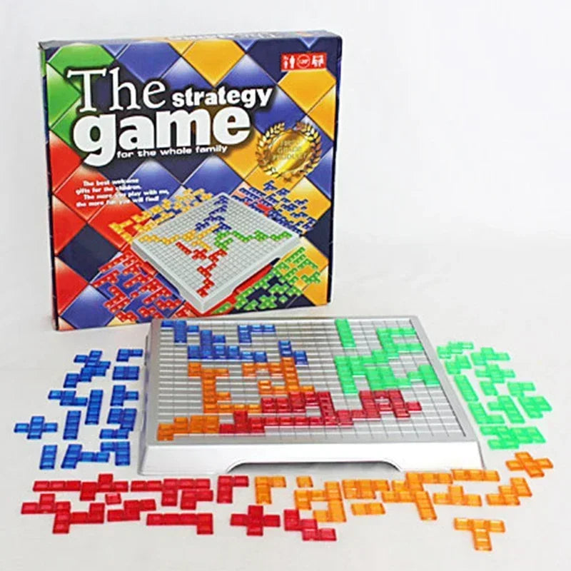 Strategy Board Game, Educational Colored Squares Game, Easy To Play For Kids Family Party