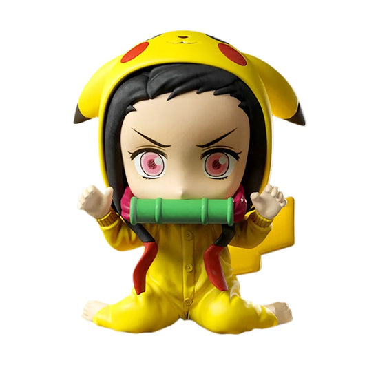 Anime Demon Slayer Action Figures Nezuko Cosplay Pikachu Anime Figure Collection Model Doll Toy 10cm