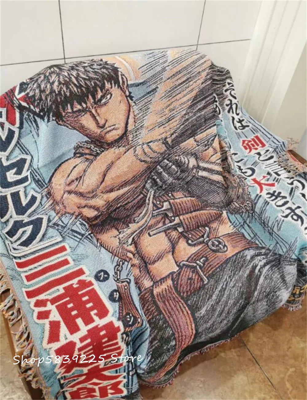 Anime Cotton Woven Blanket Rug Throw