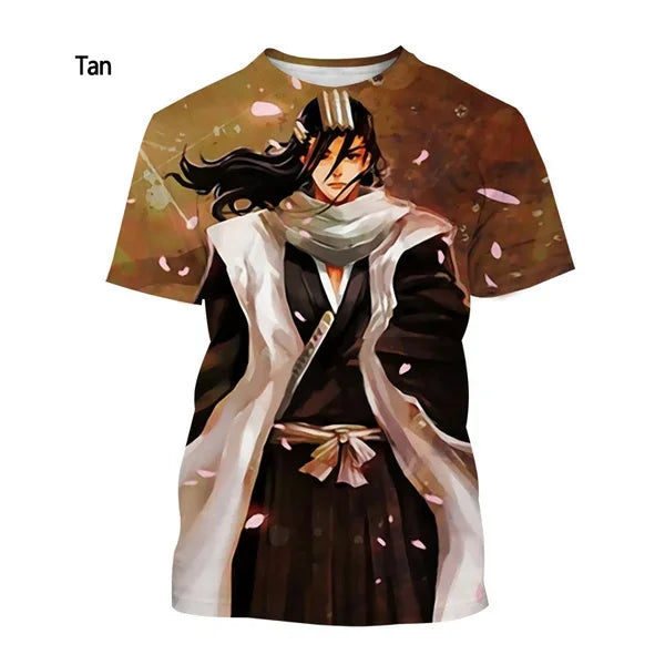 Casual Short-sleeved T-shirt Fashion Men's and Women's Japanese Anime BLEACH Printing T-shirt