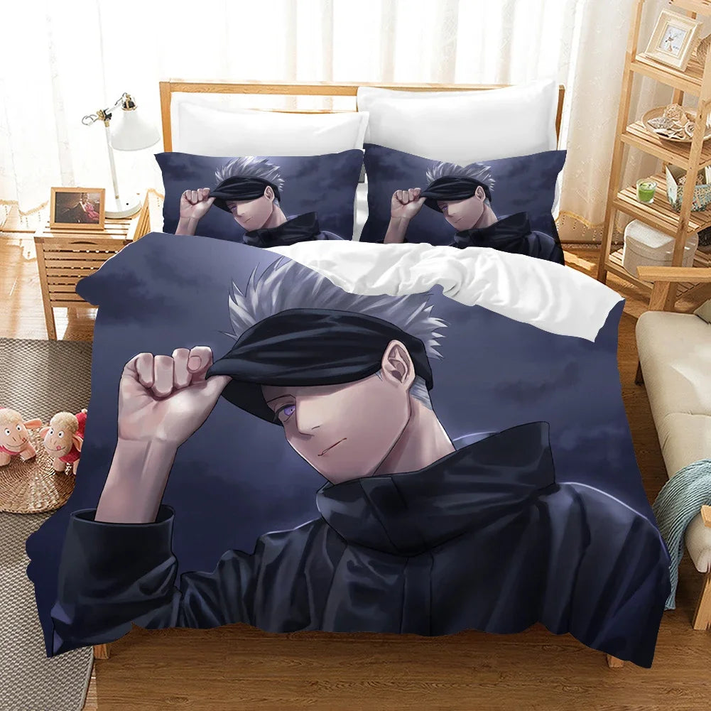 Jujutsu Kaisen Bedding Set Japan Famous Anime Duvet Cover Sets Comforter Bed Linen Twin Queen King Single Size