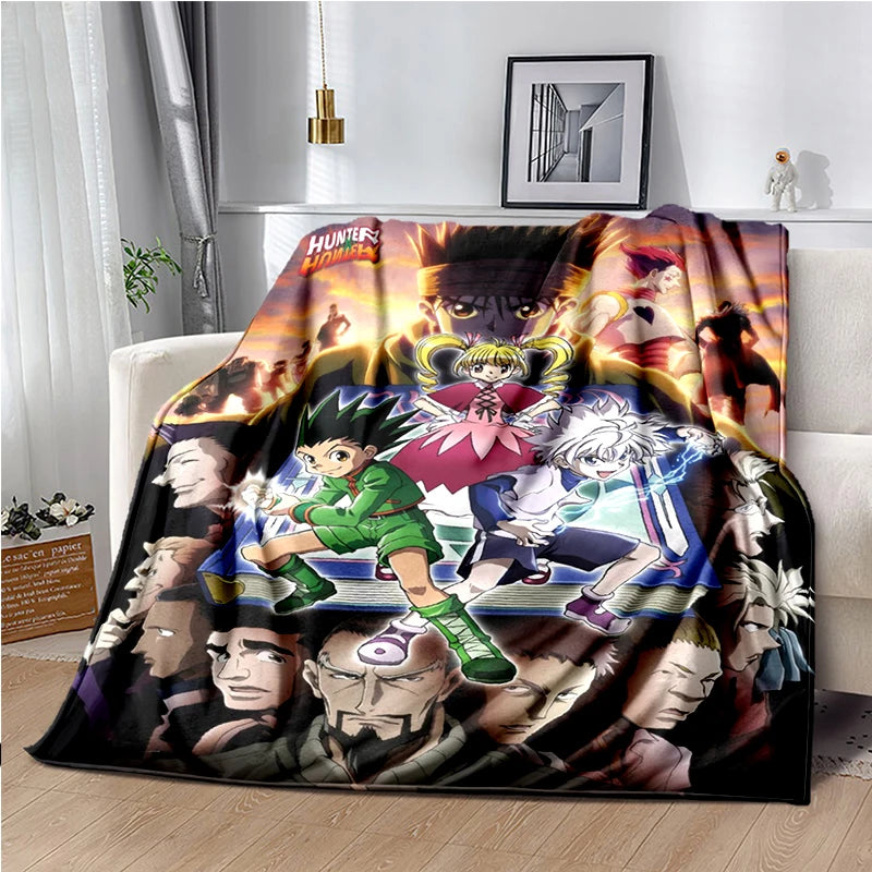 HUNTER X HUNTER Throw Blanket Anime Soft Cover Lightweight Warm Blankets