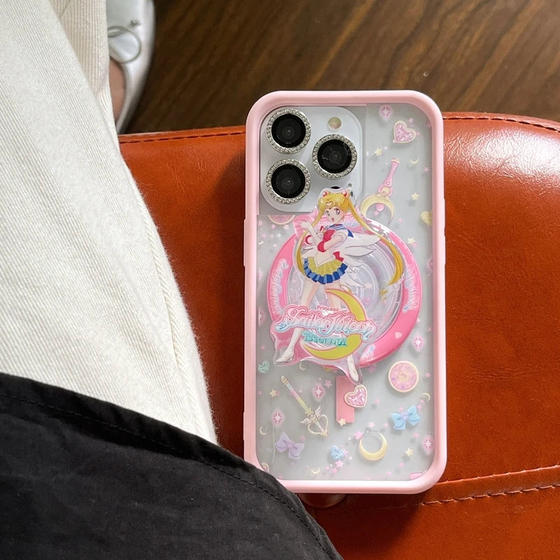 Cute Japan anime Sailor Moon Magnetic phone case