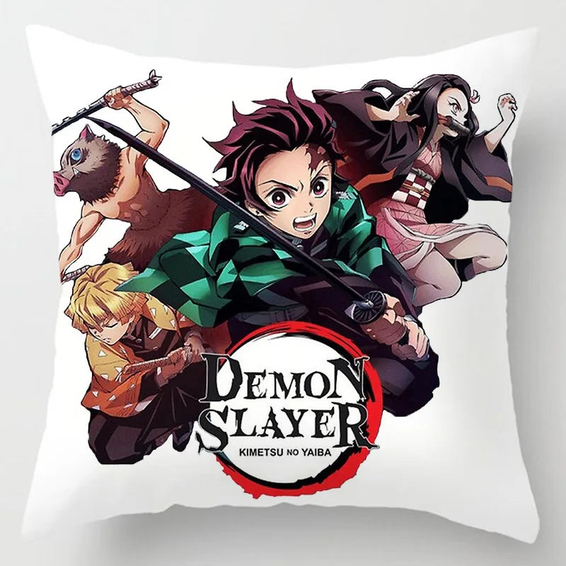 45 * 45CM Demon Slayer Kimetsu No Yaiba Pillowcase Home Decor Sofa