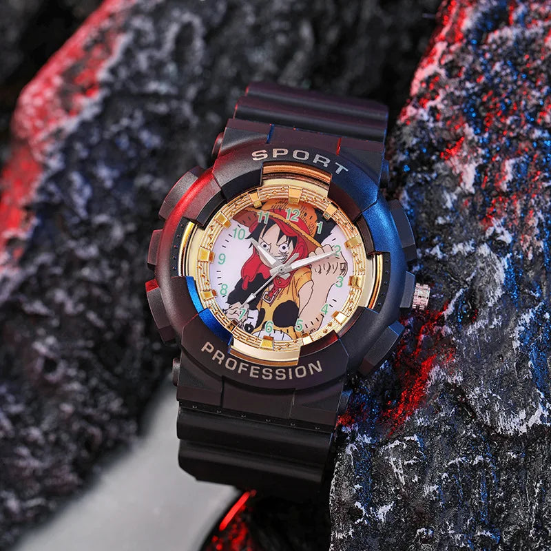 Waterproof Sports Watch Anime One Piece Luffy Ace Usopp