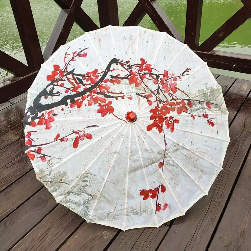 Handmade Oiled Paper Umbrella Decorative Hanging Silk Umbrella Patterned Colorful