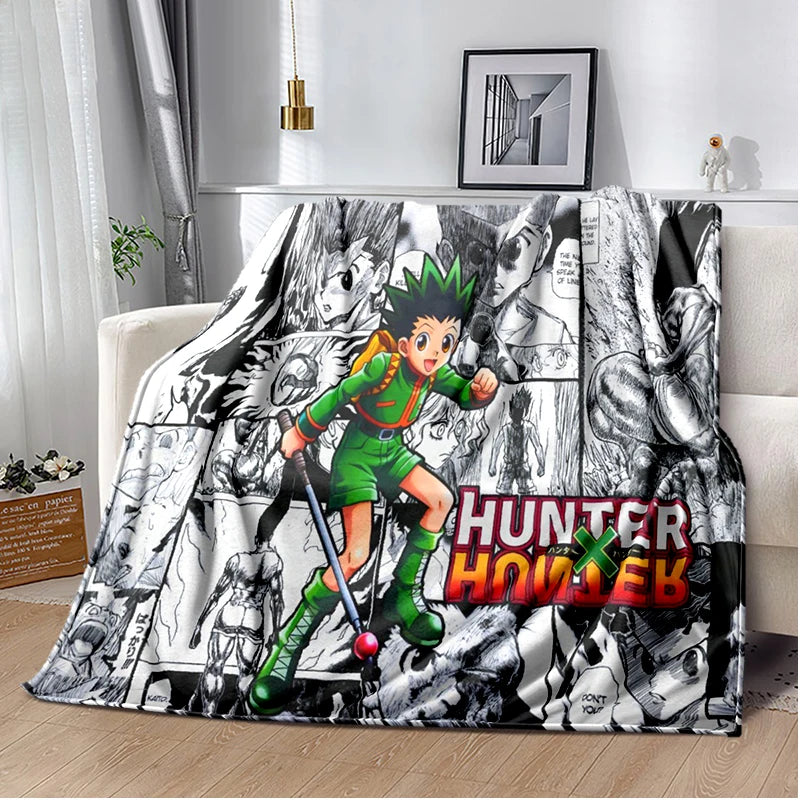 HUNTER X HUNTER Throw Blanket Anime Soft Cover Lightweight Warm Blankets