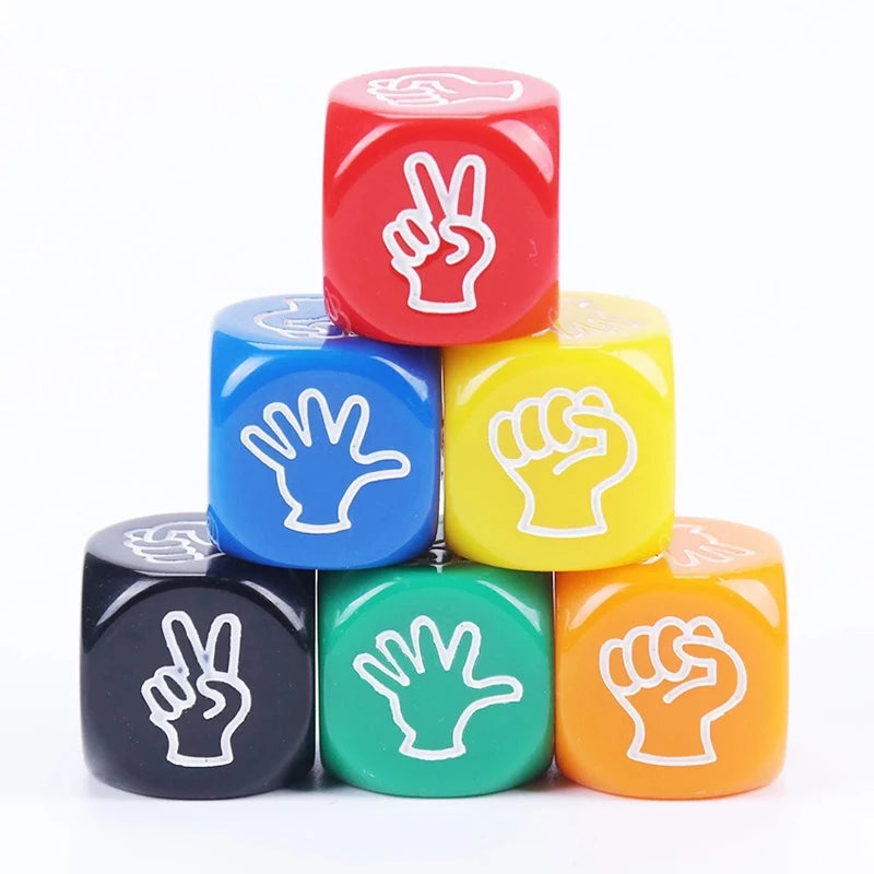 5Pcs Funny Dice Finger Guessing Game Rock Paper Scissors