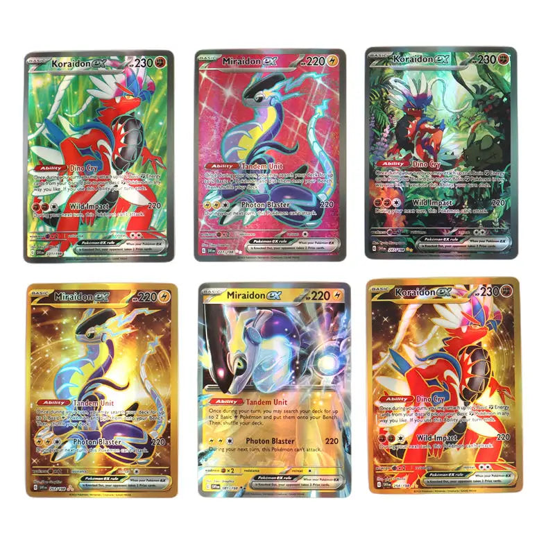 60/100Pcs Pokemon Cards Scarlet Violet EX Vstar Holographic English Letter Pokemon Rainbow Arceus Shiny trading card