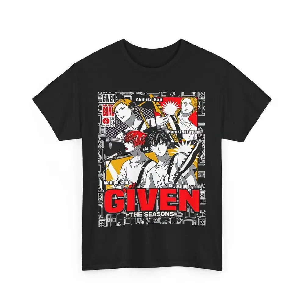 Given Anime T-shirt, Inspired Anime Ritsuka Uenoyama T-shirt Black