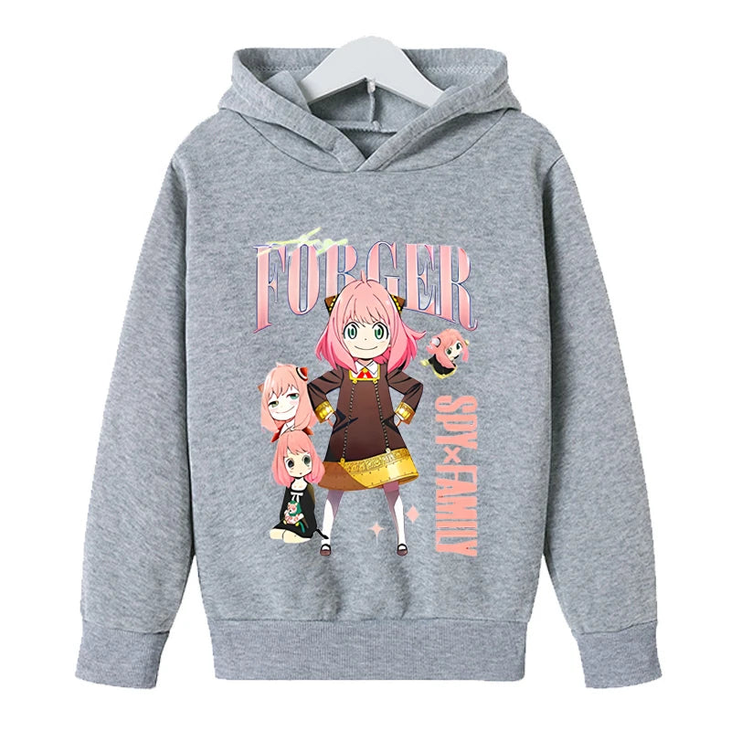 Children's Spring and Autumn Hoodies, Boys and Girls, Casual Jogging, Hooded Sweater, 2-12 Year Old Printed