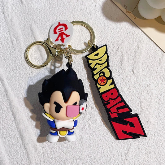 Dragon Ball Keychain Pendant Goku Creative Dragon Ball Anime Figure Vegeta Kawaii Doll Backpack Pendant Accessories Car Keychain