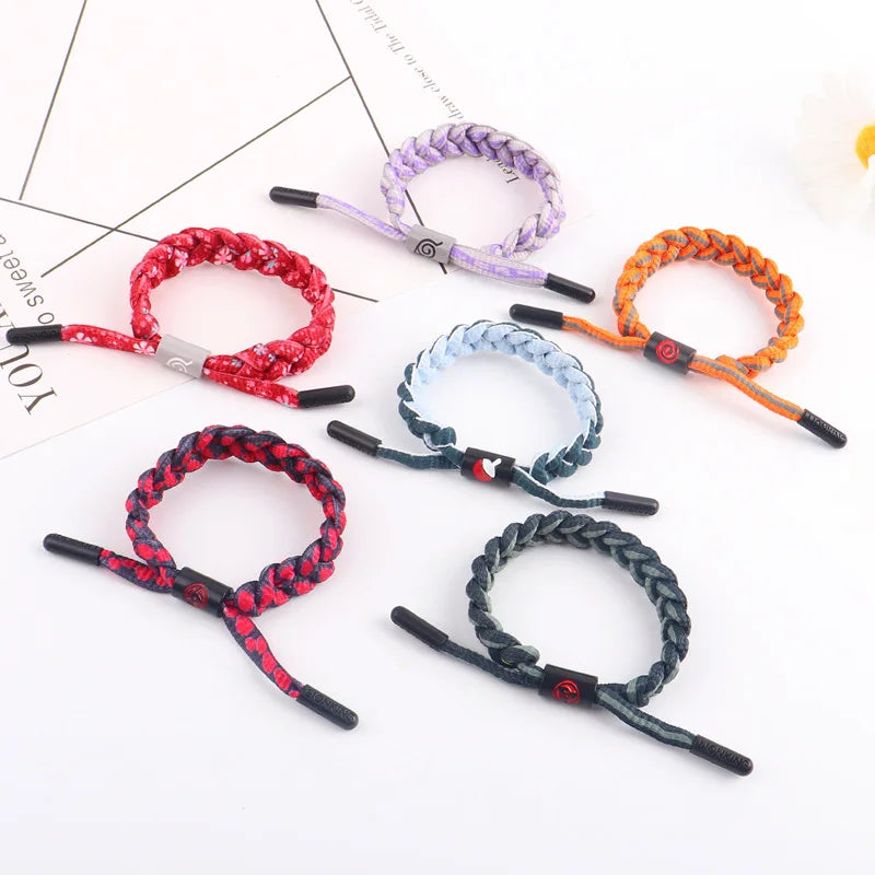 Anime Naruto Bracelet Uchiha Sasuke Sakura Hinata Red Cloud Prop