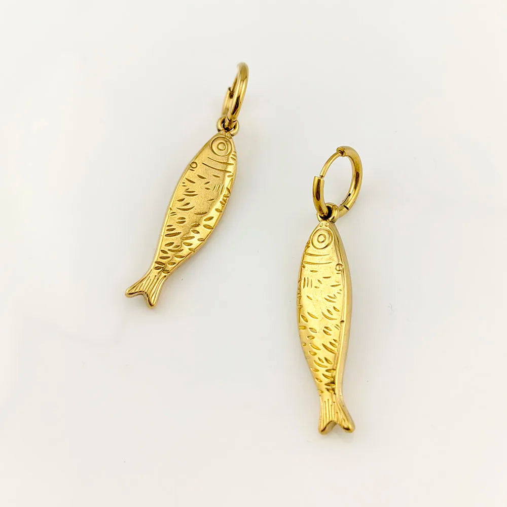 Fish Hoop Earrings