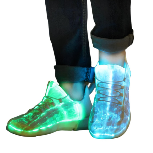 Luminous LED Fiber Optic Sneakers – USB Rechargeable Glow-Up for Your Anime Arc
