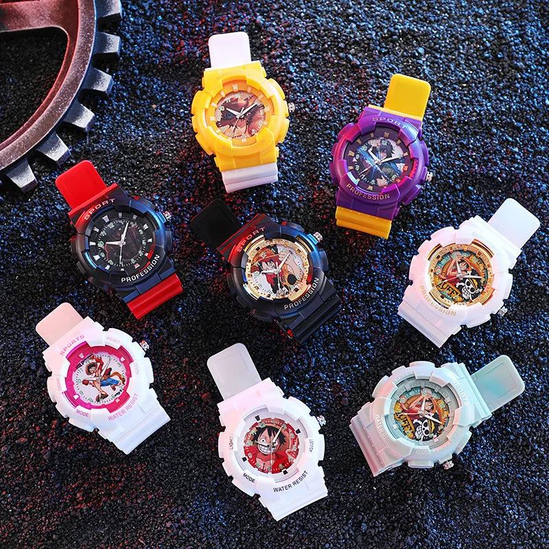 Waterproof Sports Watch Anime One Piece Luffy Ace Usopp