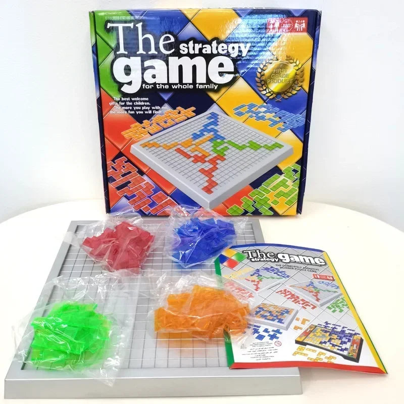 Strategy Board Game, Educational Colored Squares Game, Easy To Play For Kids Family Party