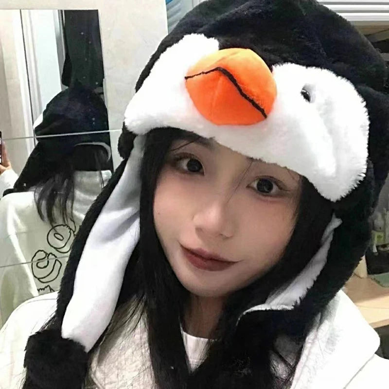 Penguin Mascot Plush Warm Hat