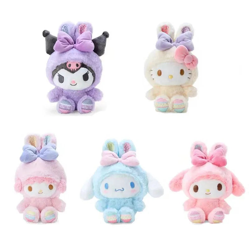 Sanrio Plush Kawaii Hello Kitty My Melody Room Decor Kuromi Plushie Cinnamoroll Doll Plush Keychain