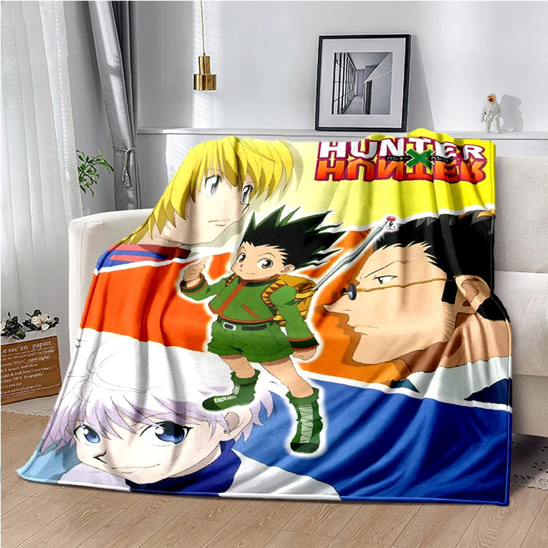 HUNTER X HUNTER Throw Blanket Anime Soft Cover Lightweight Warm Blankets