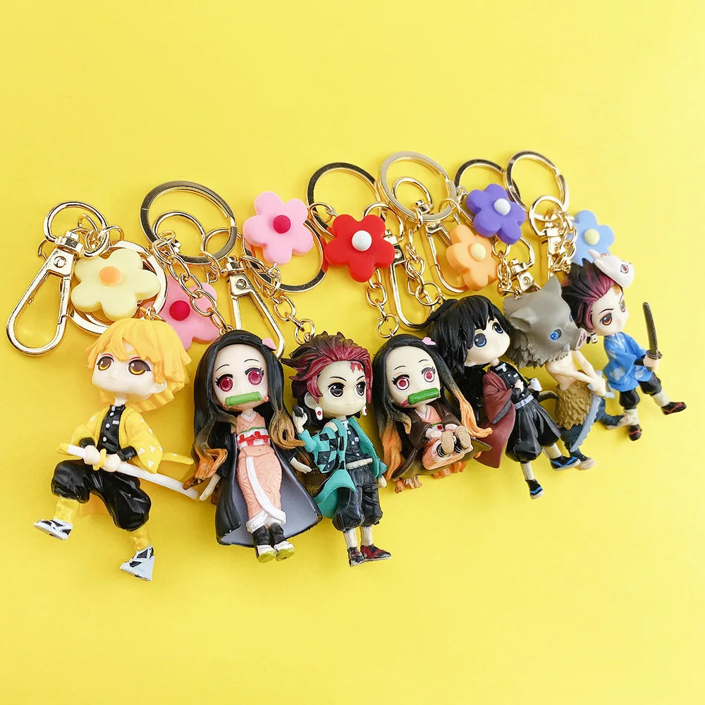 Demon Slayer Key Chain Doll Keychain Pendant Backpack Hangings