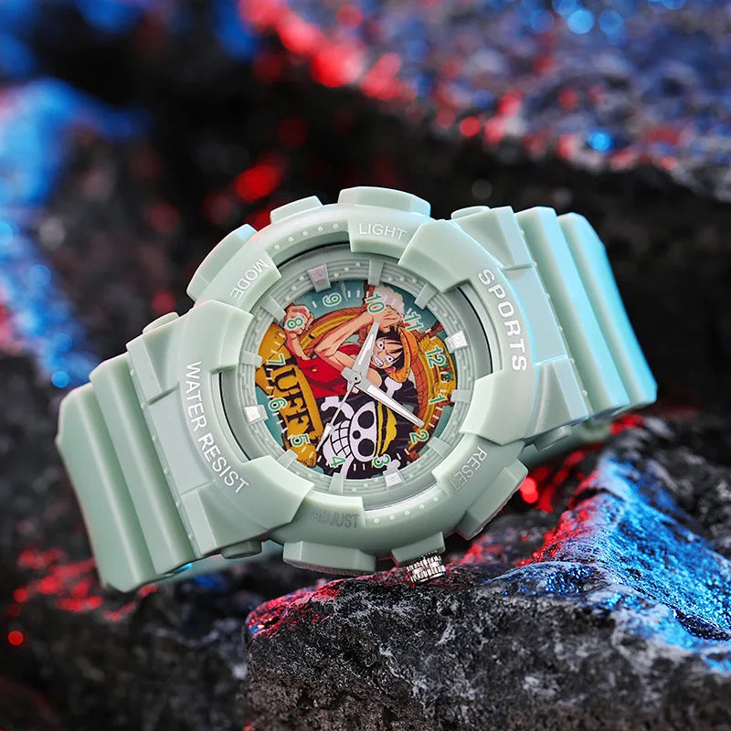 Waterproof Sports Watch Anime One Piece Luffy Ace Usopp