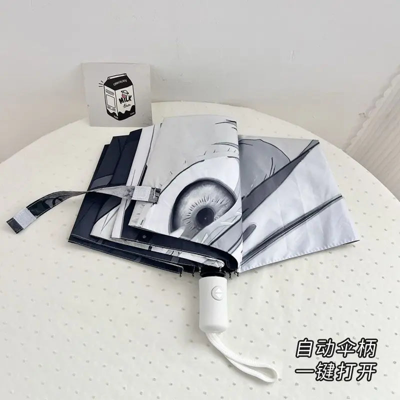 Jujutsu Kaisen Gojo Satoru Print Portable Rain or Shine Automatic Umbrella