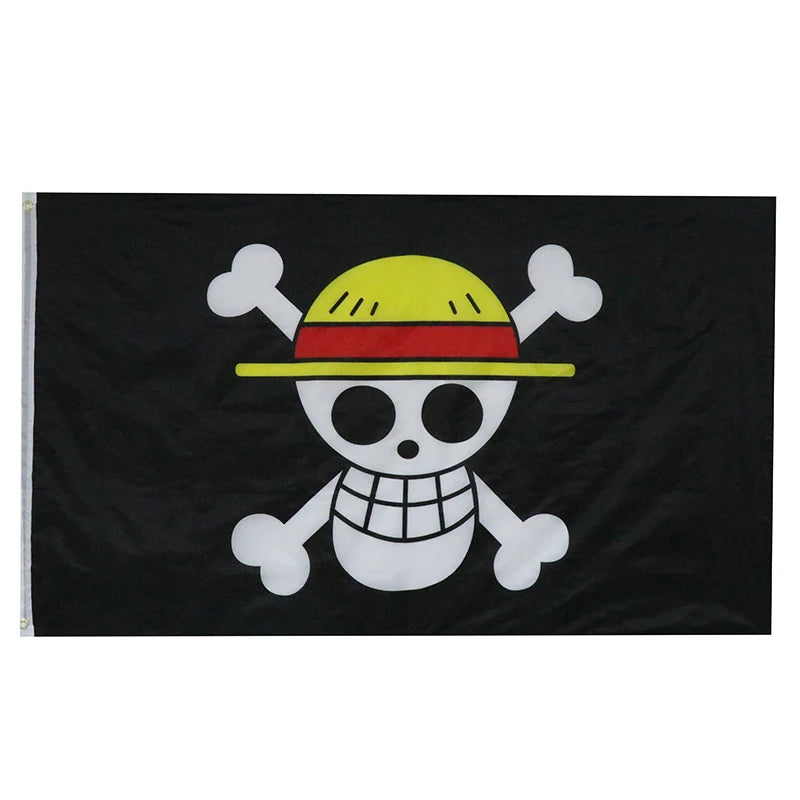 Anime One Piece Monkey D Luffy Skull Flag 90x150cm