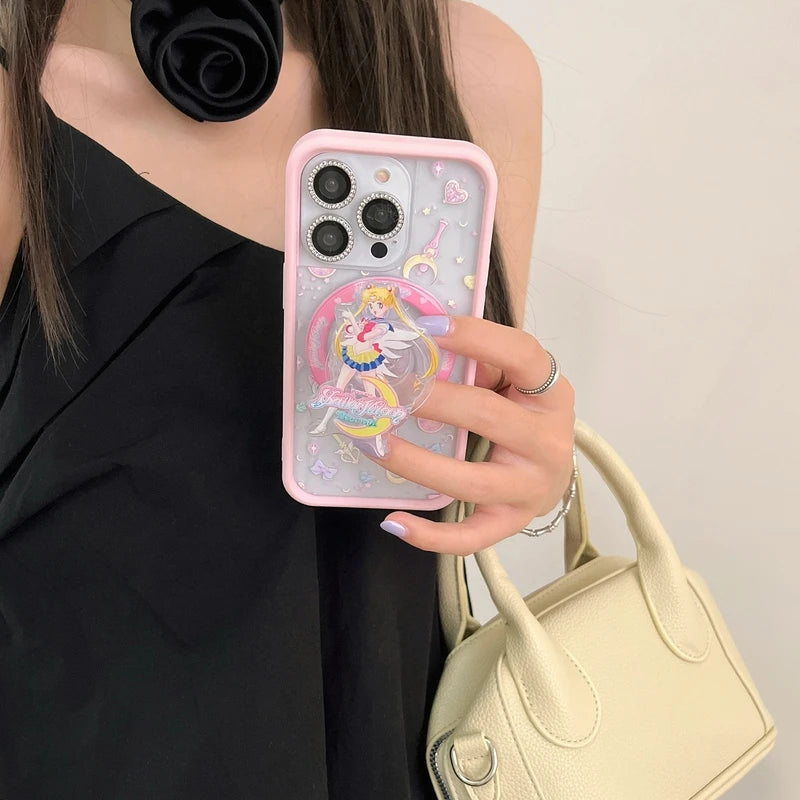 Cute Japan anime Sailor Moon Magnetic phone case