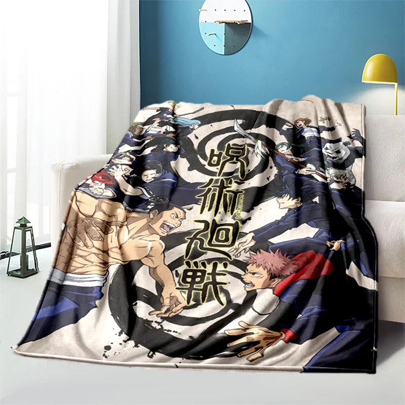 Jujutsu Kaisen Anime Plush Bed / Picnic Thin Blankets