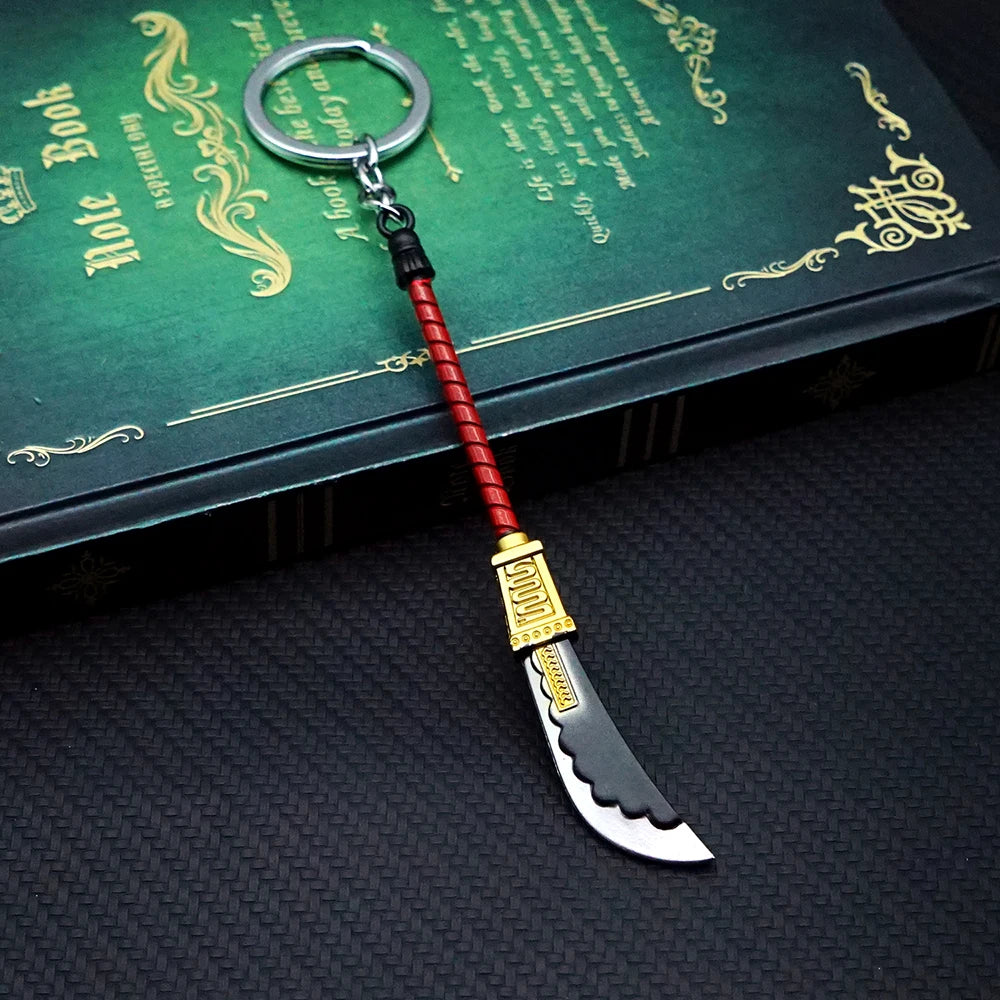 Anime White Beard Keychain Edward Newgate Sword Weapon Key Chain