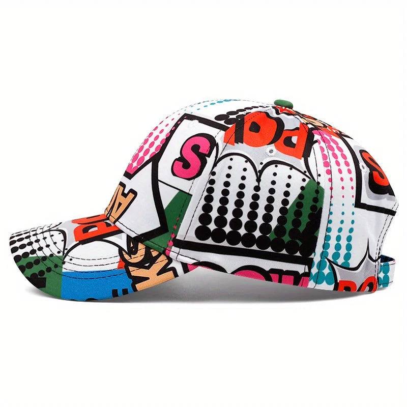 Graffiti Baseball Caps For Men Women Fashion Letter Print Snapback Hat