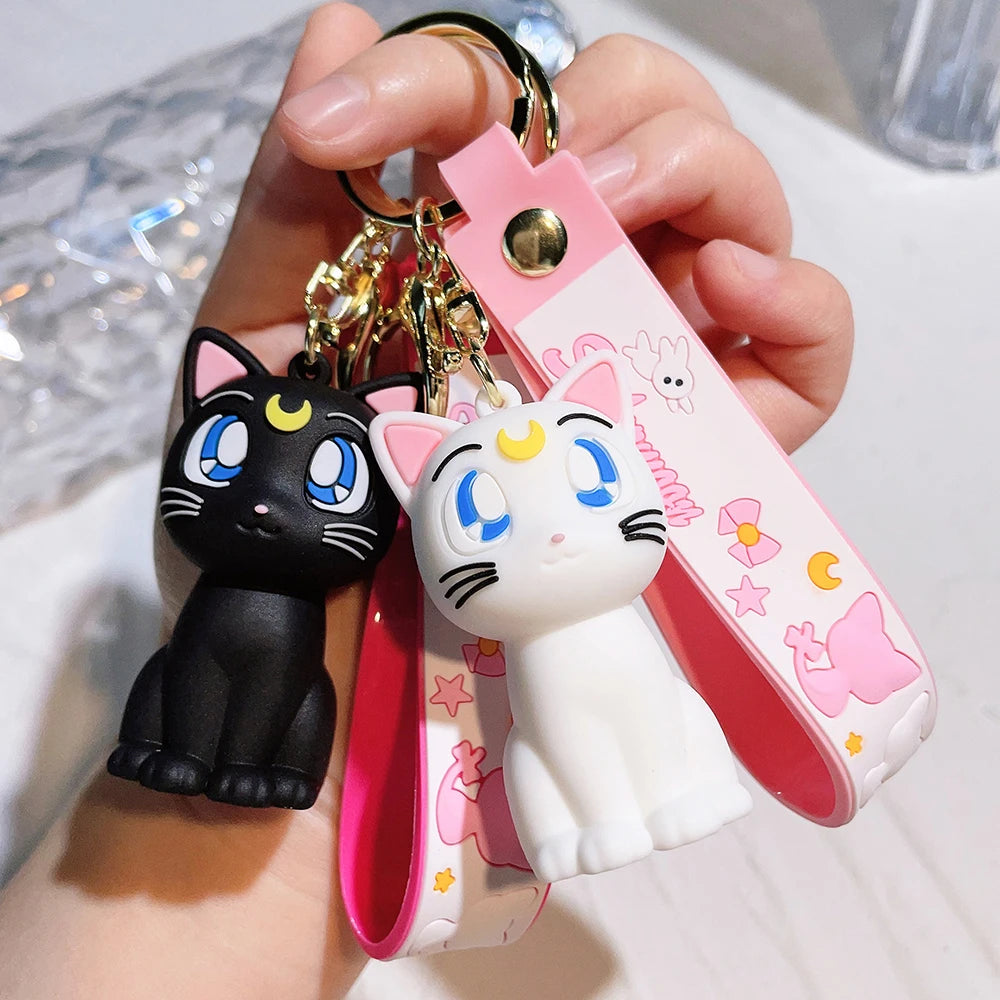 Anime Sailor Moon Keychain Cute Figure Doll Bag Pendant Keyring Car Key Chain Accessories