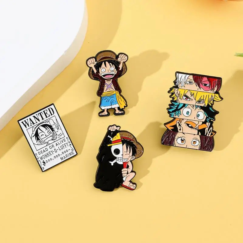 One Piece Anime Brooch Luffy Zoro Ace