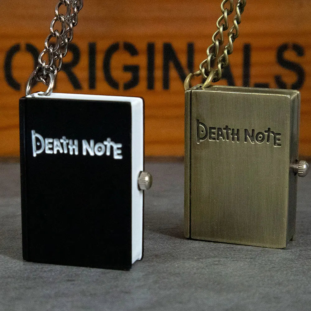 Japanese Anime Necklace Chain Clock Pendant Death Note Book Quartz Pocket Watch