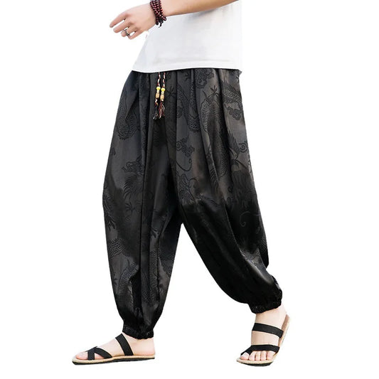 Dragon Bloom Trousers: Shadow Lotus Edition