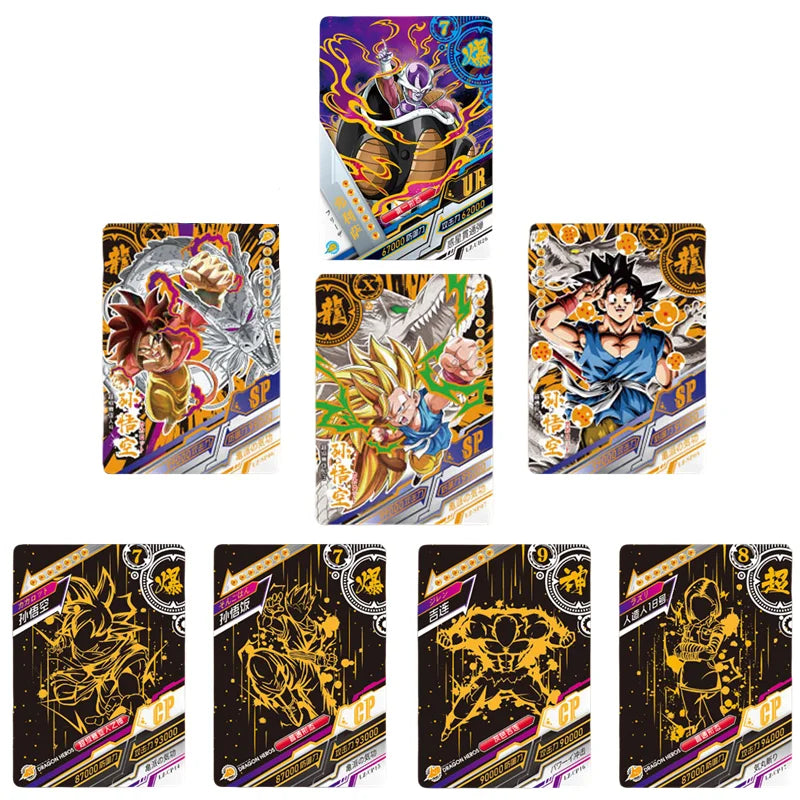 Dragon Ball Card Shiny Son Goku Saiyan Vegeta Trading Proxy Flash Cards