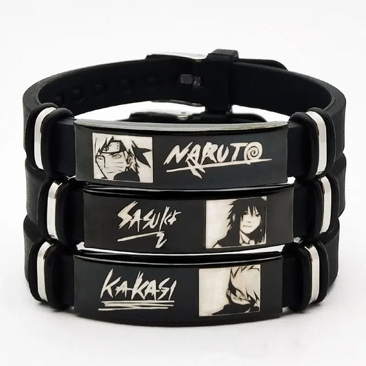 Anime Naruto Bracelet Metal Soft Silicone