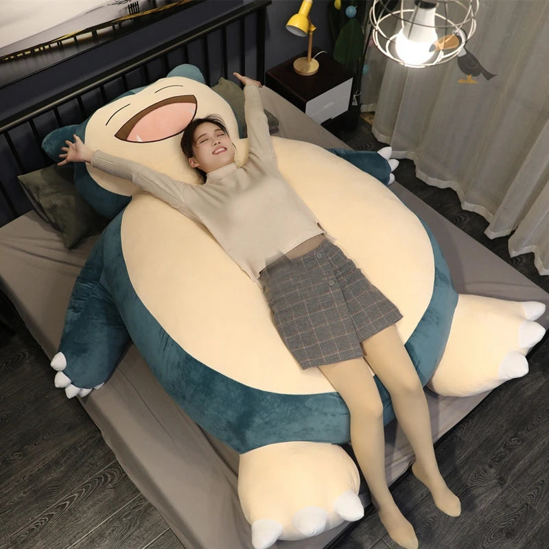 200/150cm Giant Snorlax Plush Pokemon Plush Kawaii Soft Snorlax Leather Shell Plushie NO Filling Pillow