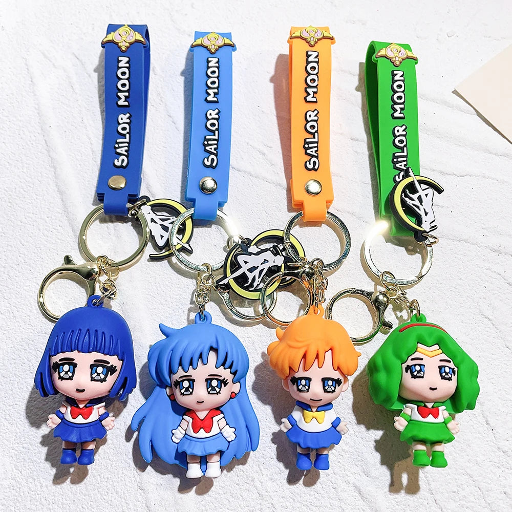 Anime Sailor Moon Keychain Cute Figure Doll Bag Pendant