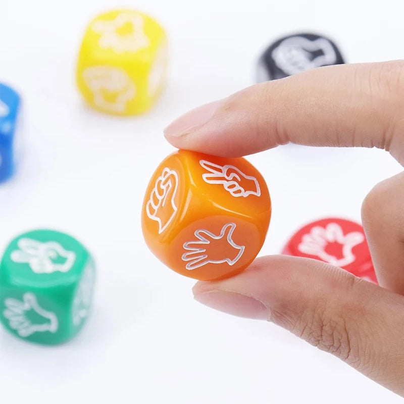 5Pcs Funny Dice Finger Guessing Game Rock Paper Scissors