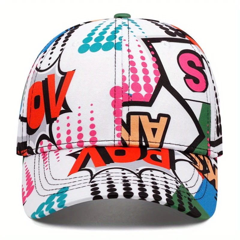 Graffiti Baseball Caps For Men Women Fashion Letter Print Snapback Hat